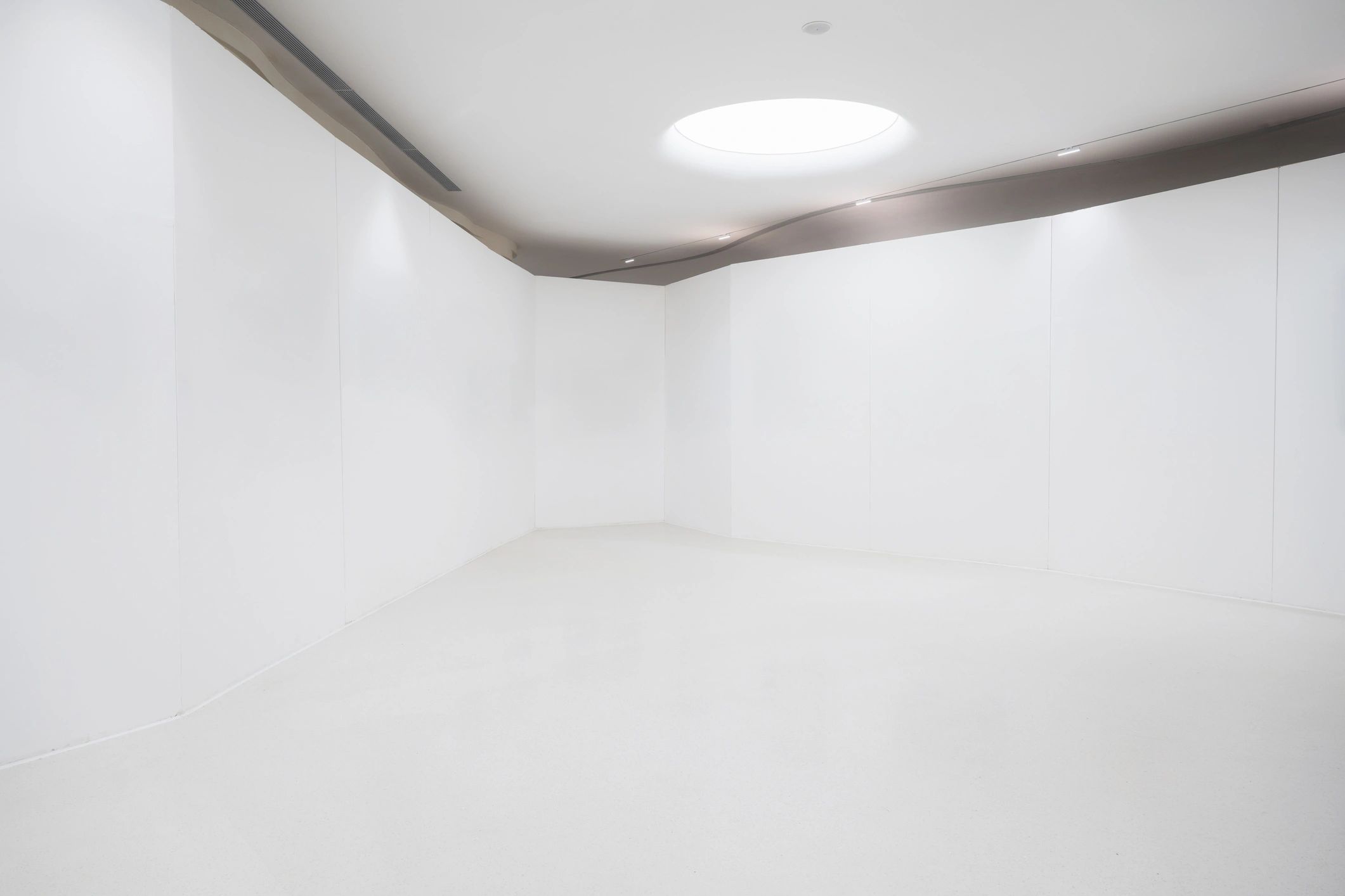 Spacious, clean and bright minimal white interior space